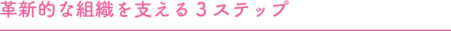 革新的な組織を支える3ステップ