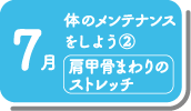 7月_体のメンテナンスをしよう②肩甲骨まわりのストレッチ